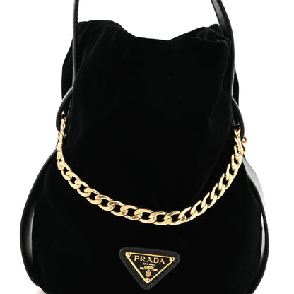 Prada Velvet Petit Sac Mini Bucket Bag Black 8 of 10