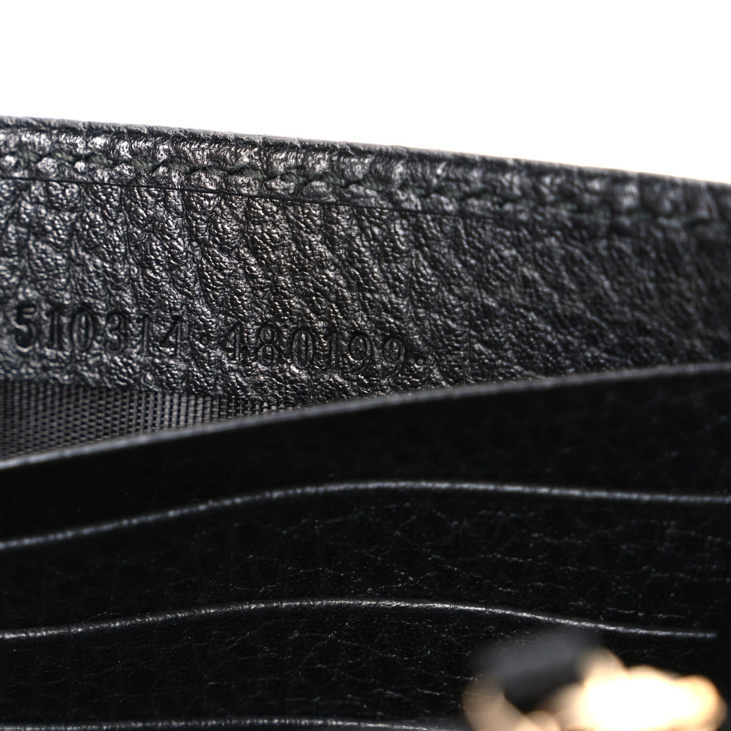 Dollar Calfskin Interlocking G Chain Wallet Black