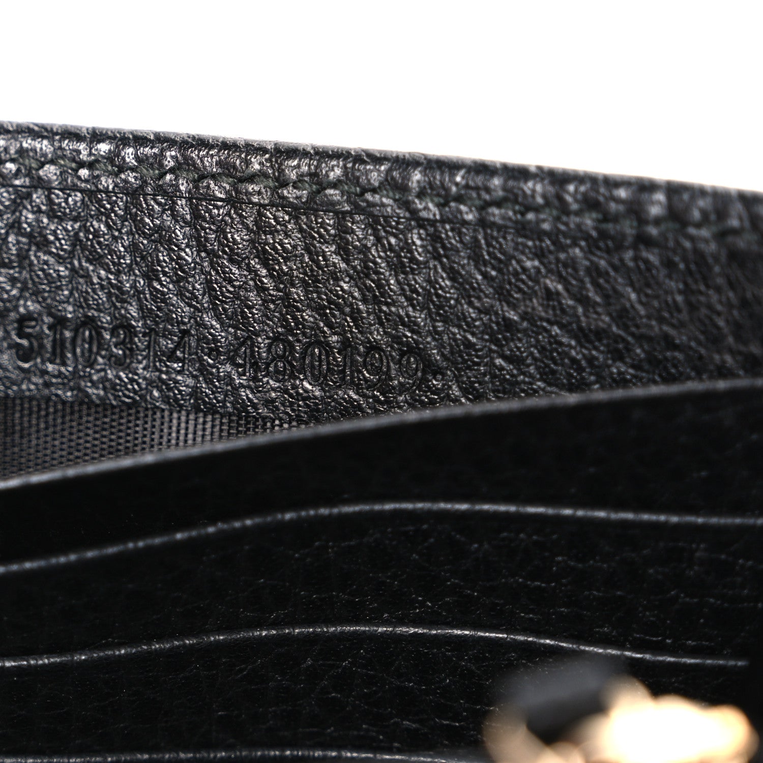 Gucci Dollar Calfskin Interlocking G Chain Wallet Black 7 of 11