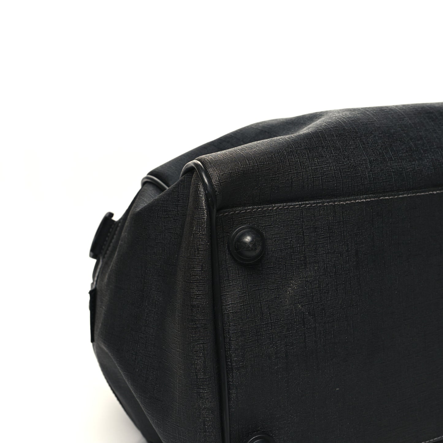 Coated Canvas Interlocking G Duffle Bag Black