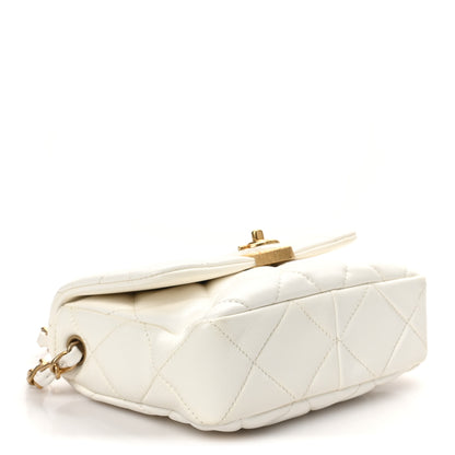 Chanel Lambskin Plexiglass Quilted Coco Love Mini Flap White 8 of 19