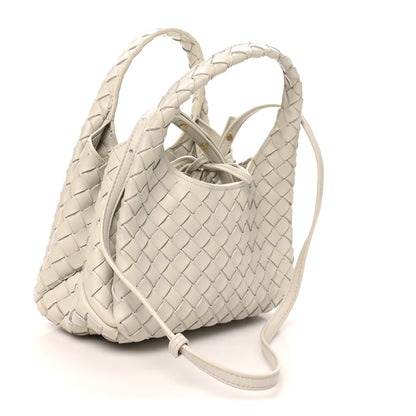Bottega Veneta Nappa Intrecciato Baby Campana Shoulder Bag Silica Grey 3 of 9