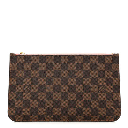 Louis Vuitton Damier Ebene Neverfull MM GM Pochette Rose Ballerine 1 of 7