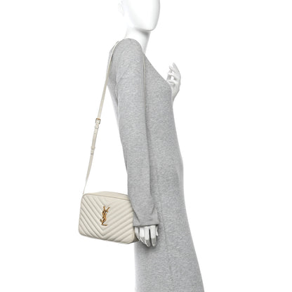 Saint Laurent Calfskin Matelasse Monogram Lou Camera Bag Crema Soft 2 of 11