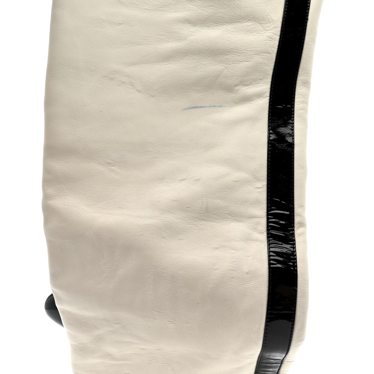 Chanel Lambskin Patent Cap Toe Over the Knee Boots 38 White 26 of 28