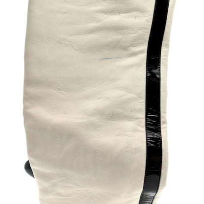 Chanel Lambskin Patent Cap Toe Over the Knee Boots 38 White 26 of 28