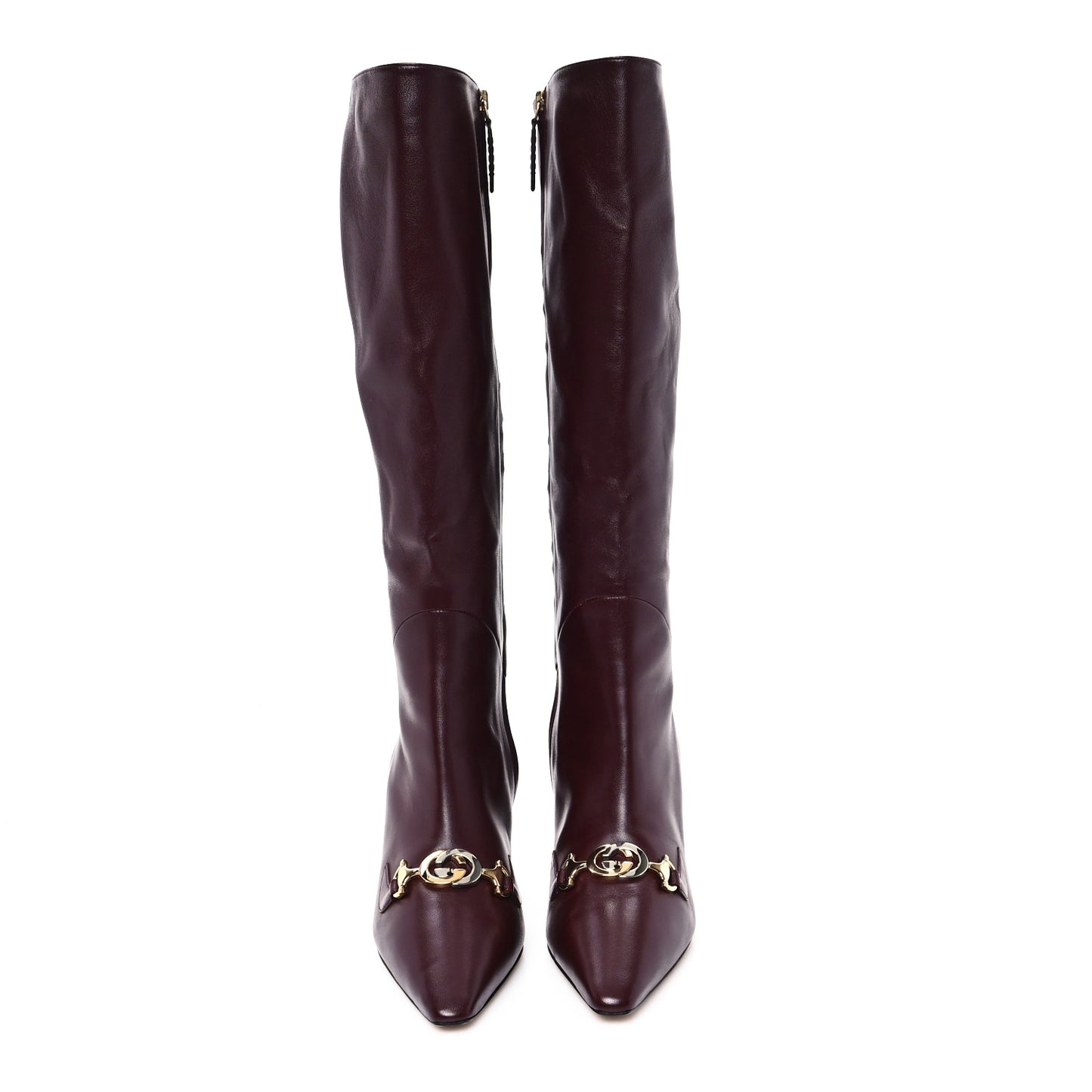 Calfskin Zumi Knee High Boots 37.5 Vintage Bordeaux