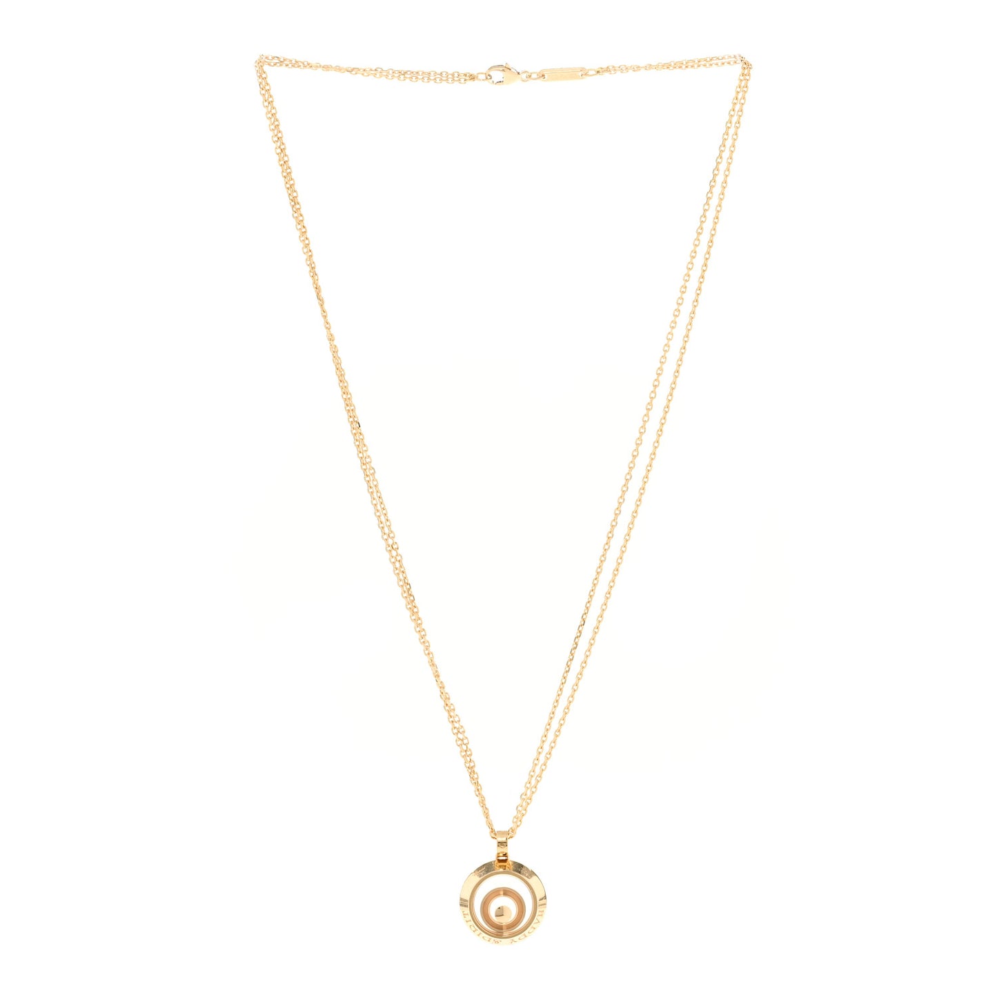 18K Yellow Gold Diamond Happy Spirit Pendant Necklace