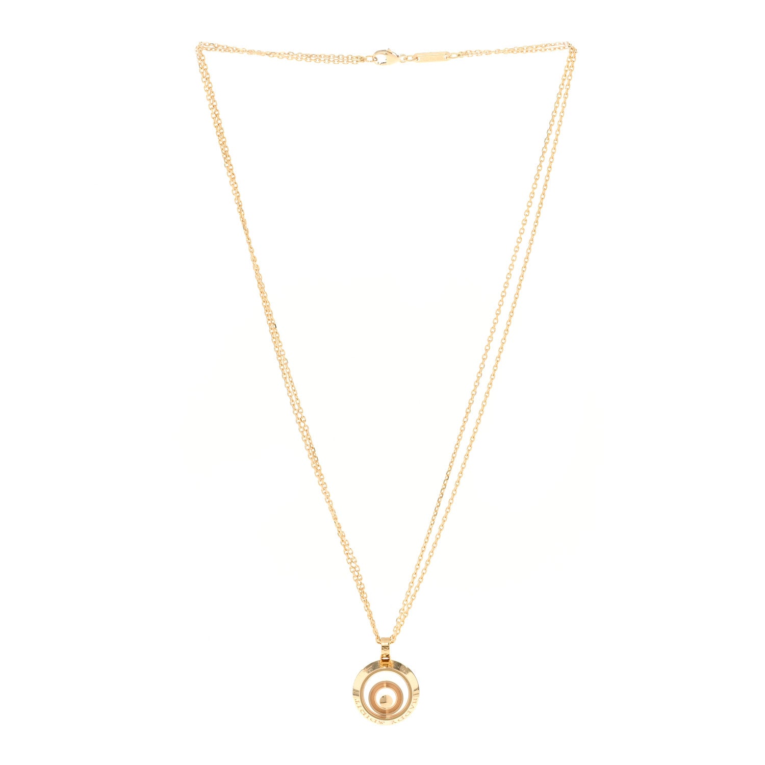 Chopard 18K Yellow Gold Diamond Happy Spirit Pendant Necklace 3 of 5