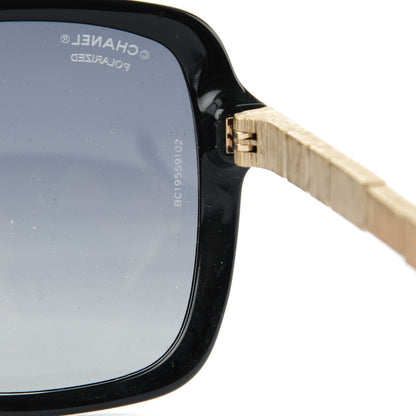 Chanel Baguette Crystal Polarized Square Sunglasses 5308-B Black 6 of 6