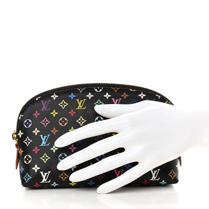 Louis Vuitton Monogram Multicolor Cosmetic Pouch Black Grenade 2 of 7