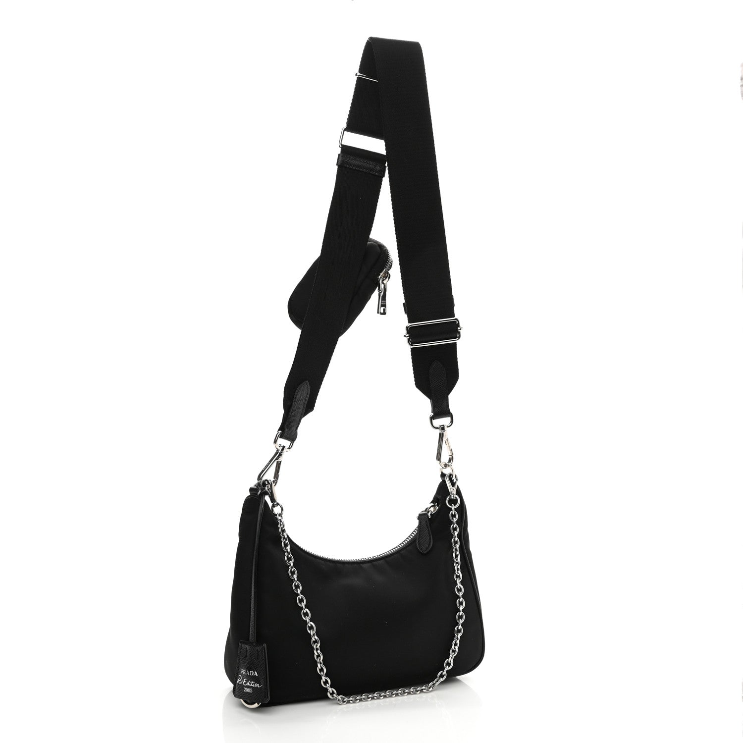 Prada Nylon Re-Edition 2005 Shoulder Bag Black 3 of 9
