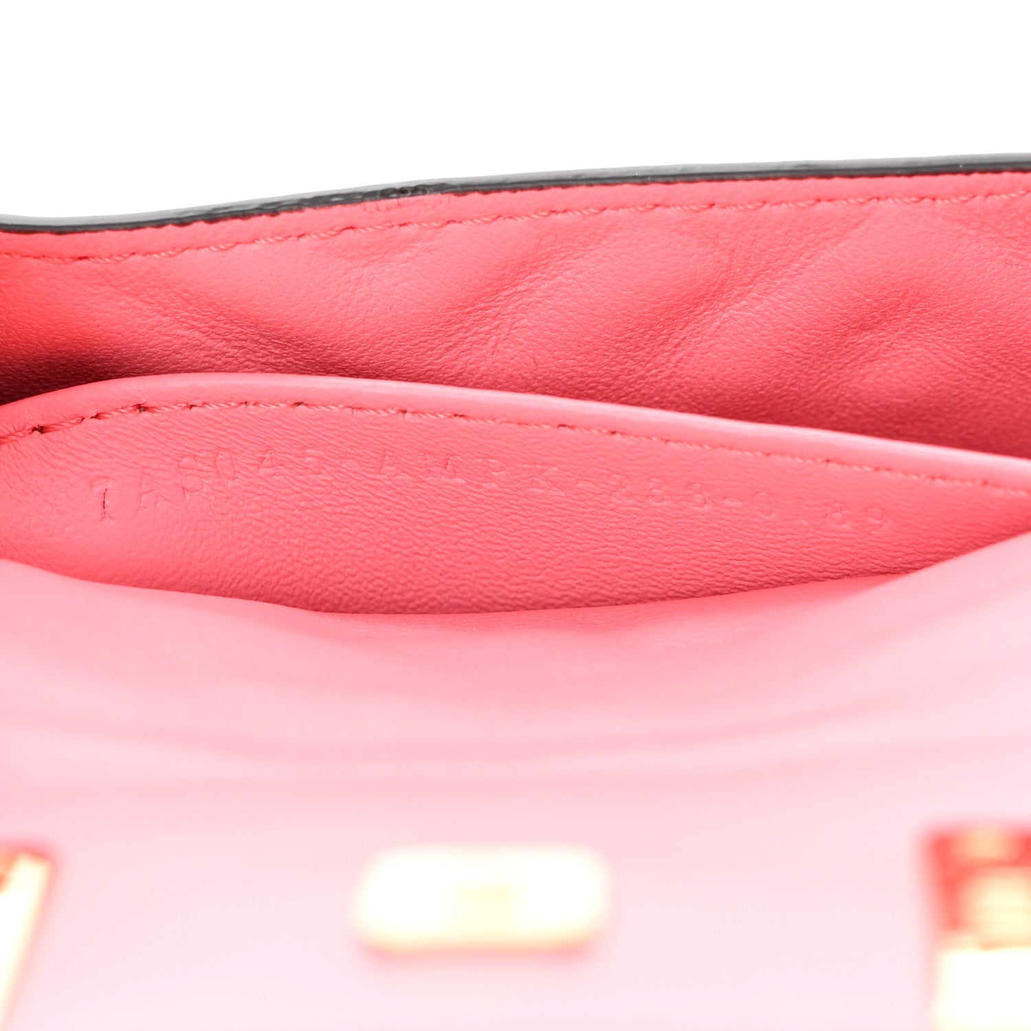 Fendi Nappa Matisse FF Embossed Nano Maxi Buckle Baguette Charm Pink Dalia 8 of 8