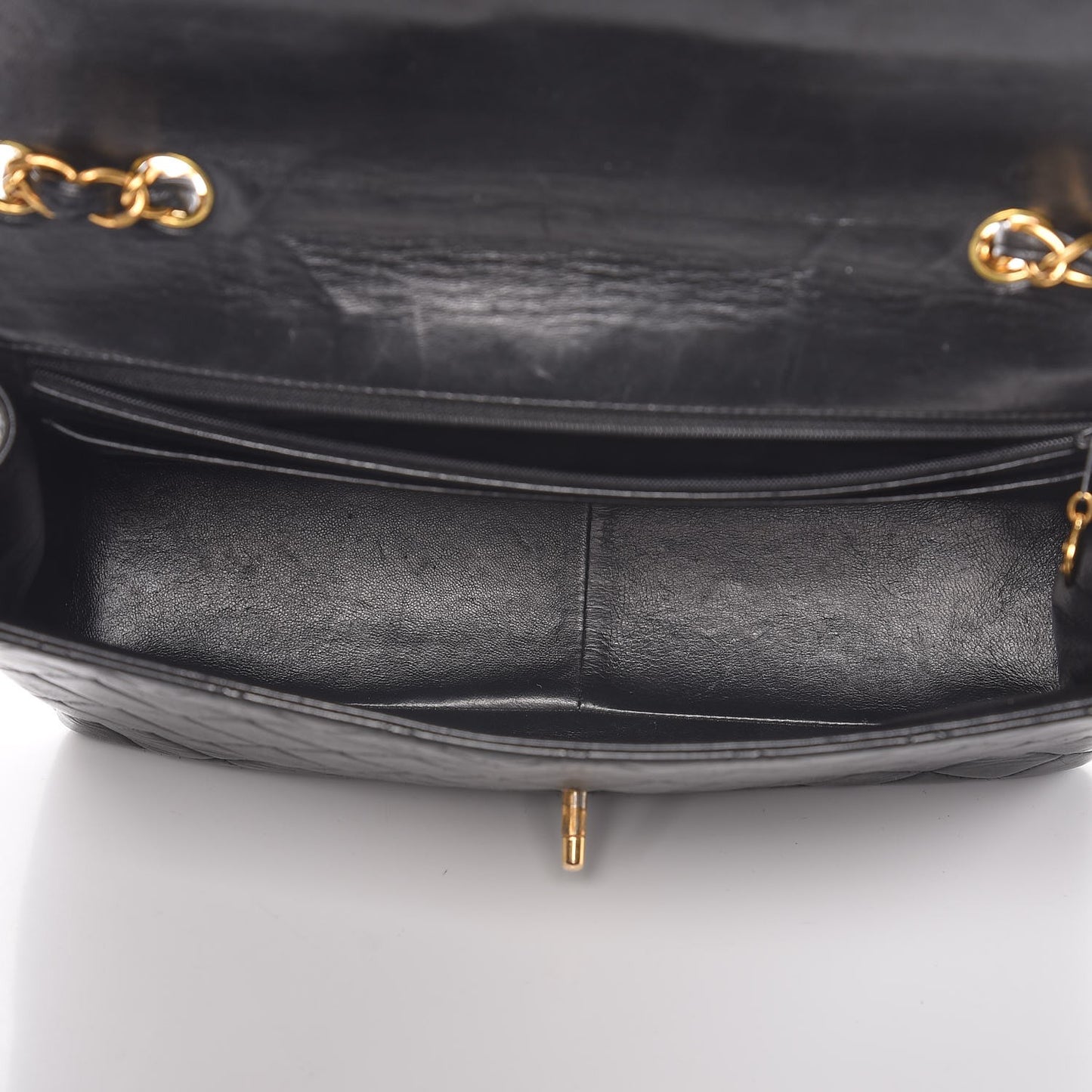 Lambskin Quilted Jumbo Single Flap Black