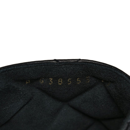 Chanel Lambskin Quilted CC Wedge Sandals 37 Black 9 of 9