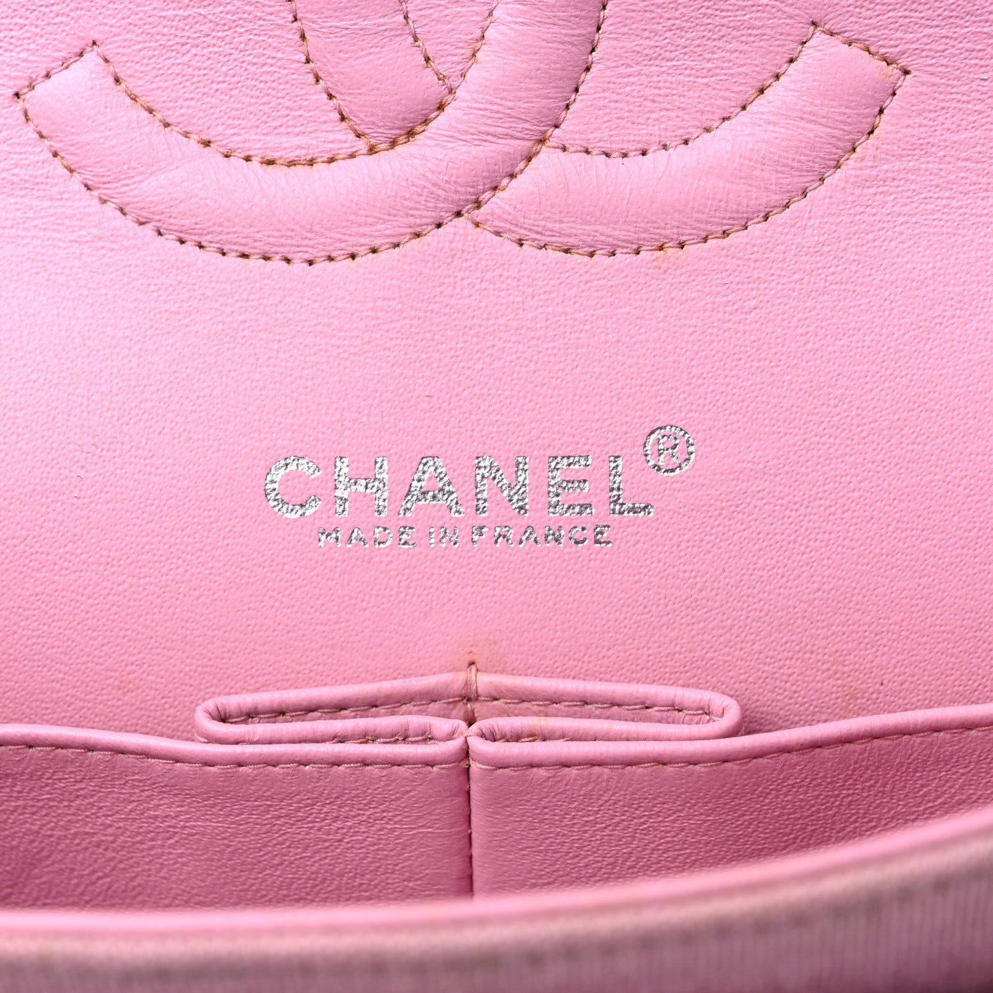 Jersey Quilted Medium Double Flap Pink