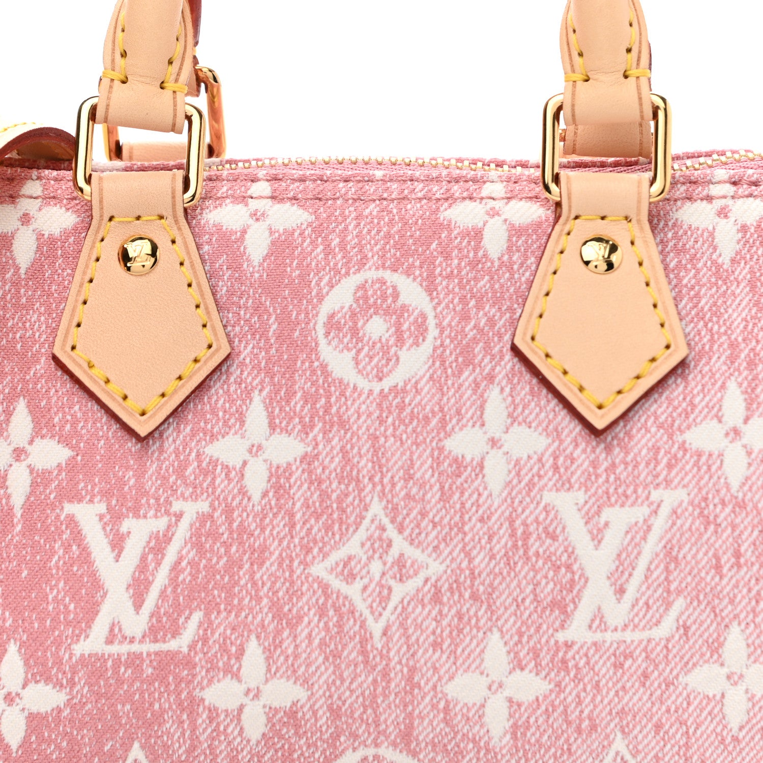 Louis Vuitton Monogram Jacquard Denim Nano Speedy Bandouliere Pink 7 of 10
