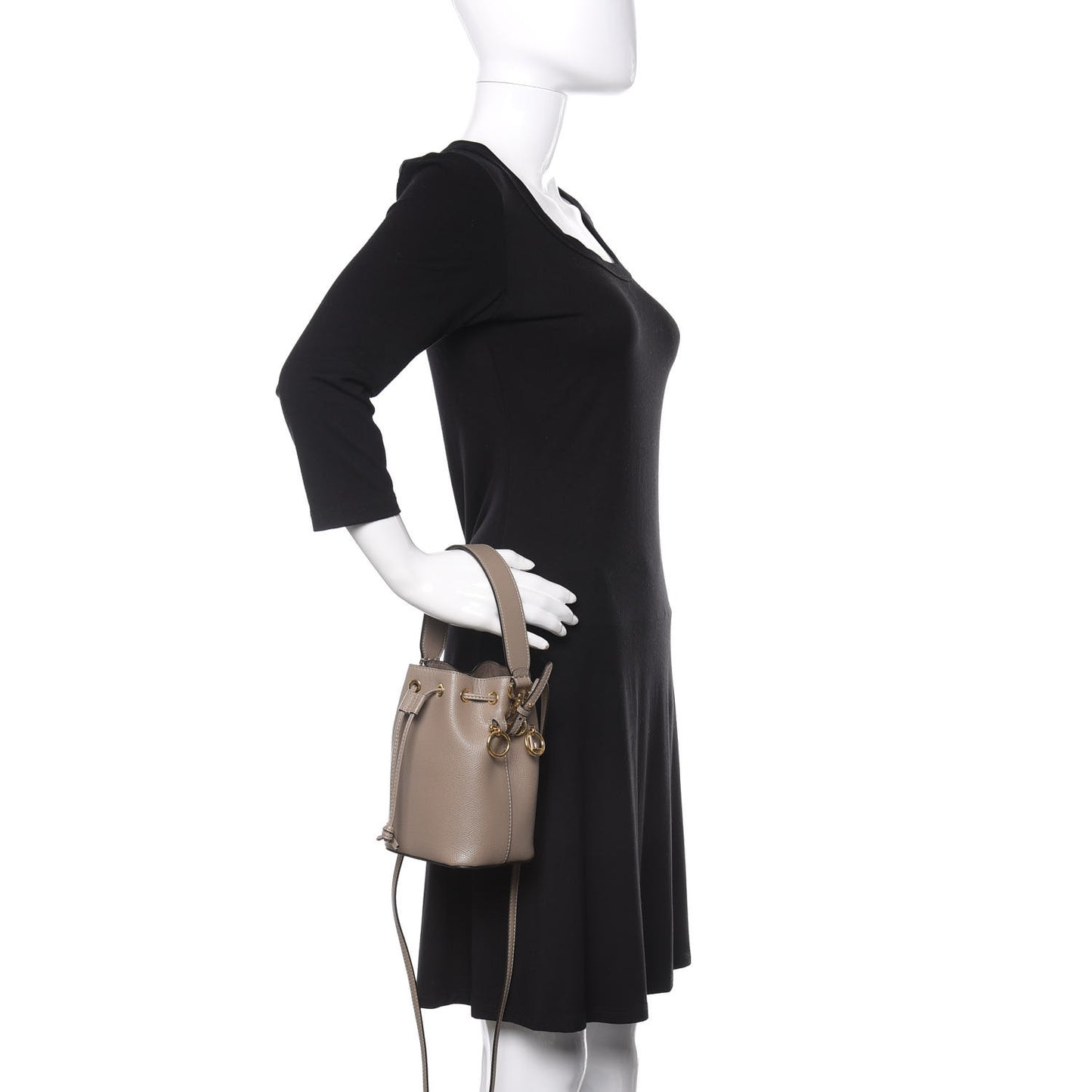 Vitello Cruise F is Fendi Mini Mon Tresor Bucket Bag Tortora