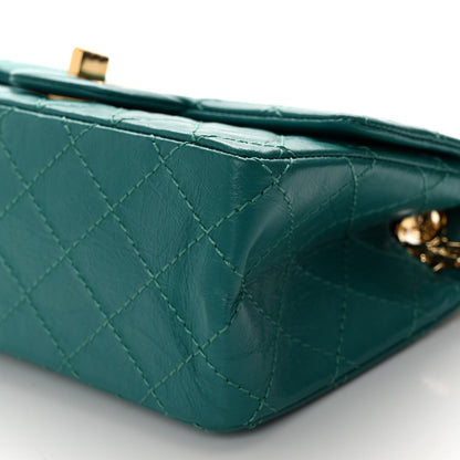Chanel Aged Calfskin Quilted 2.55 Reissue Mini Flap Green 10 of 12
