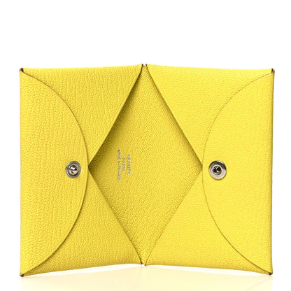 Hermes Chevre Mysore Calvi Card Case Lime 5 of 13