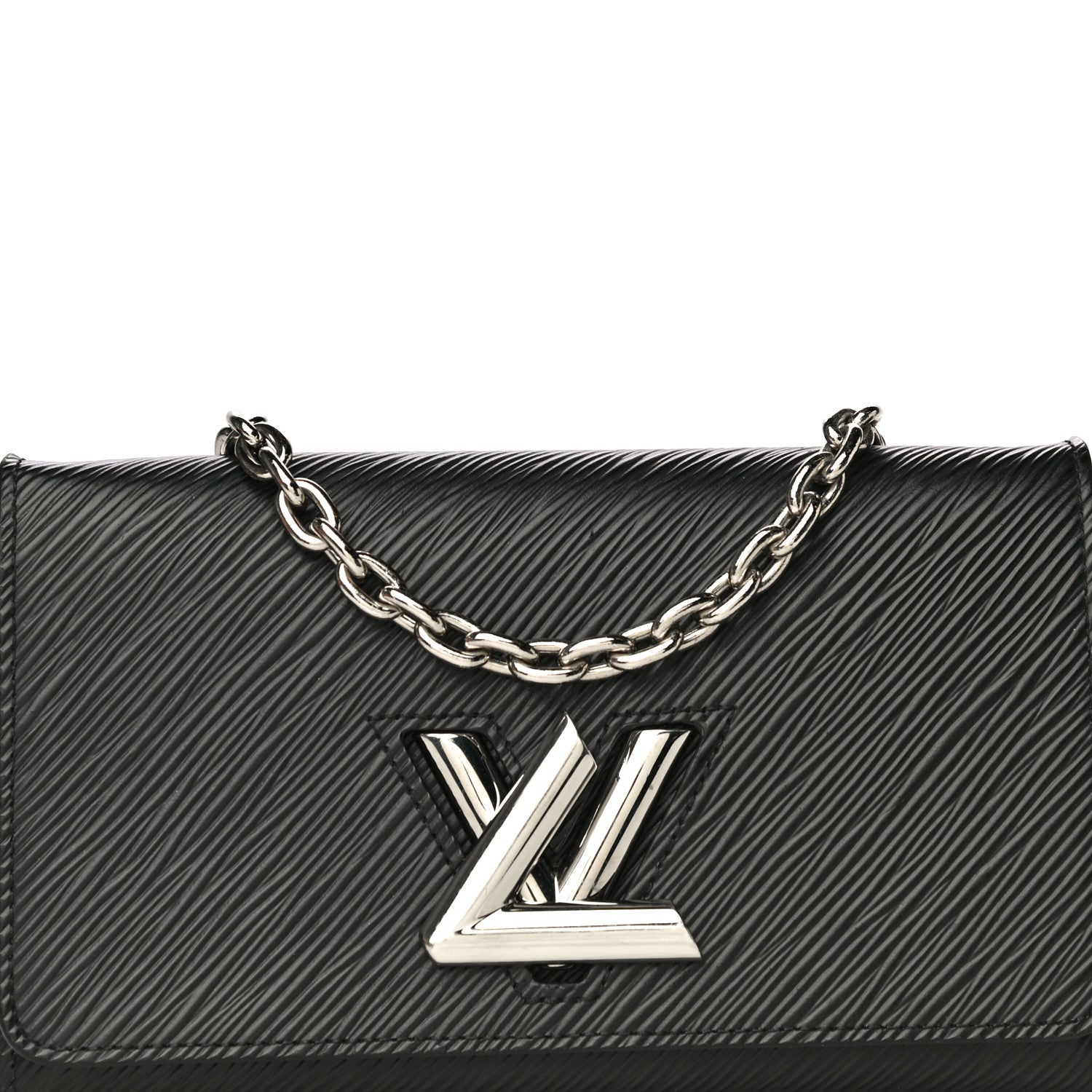 Louis Vuitton Epi Twist Chain Wallet Black 6 of 9