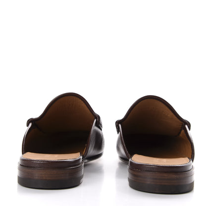Gucci Goatskin Mens Horsebit Slippers 12 Light Brown 6 of 10