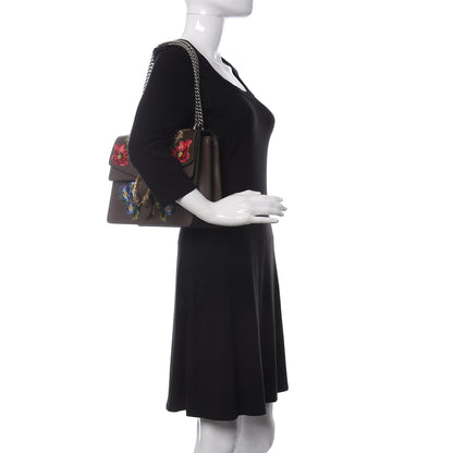 Gucci Calfskin Web Floral Embroidered Medium Dionysus Shoulder Bag New Acero 2 of 11