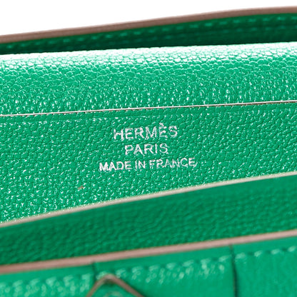 Hermes Chevre Mysore Bearn Gusset Wallet Menthe 6 of 15