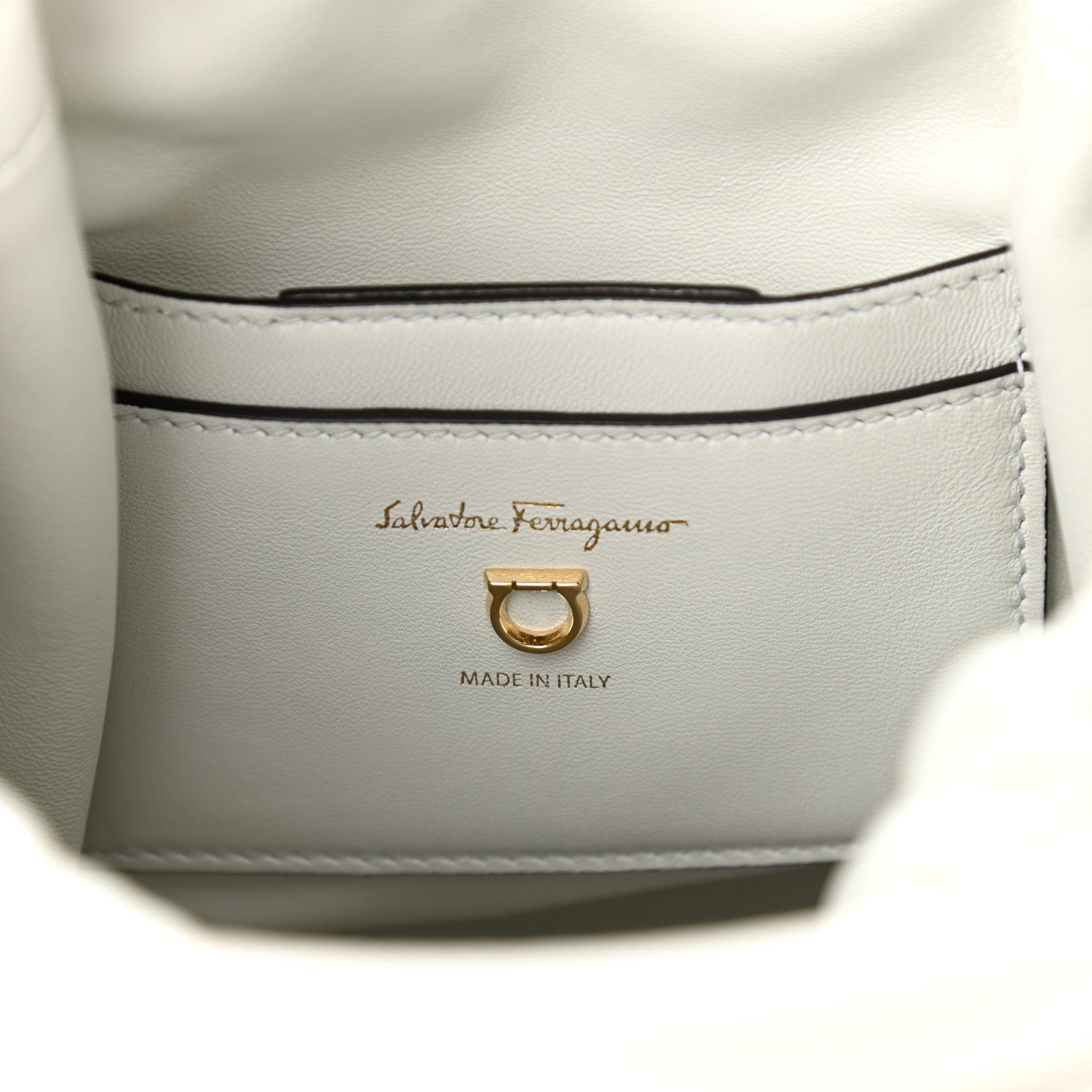 Salvatore Ferragamo Calfskin Cage Bag White 6 of 10