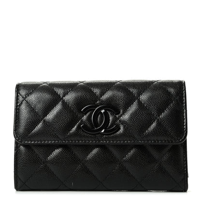 Chanel Caviar Quilted My Everything Flap Wallet Black 1 of 8