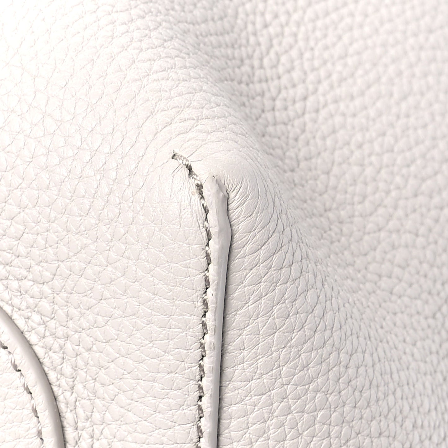 Grained Calfskin Large Bale Bag Stone