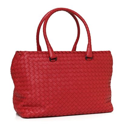 Bottega Veneta Nappa Intrecciato Brick Tote Red 2 of 10