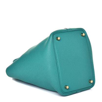 Hermes Taurillon Clemence Picotin Lock 18 PM Bleu Paon 4 of 8