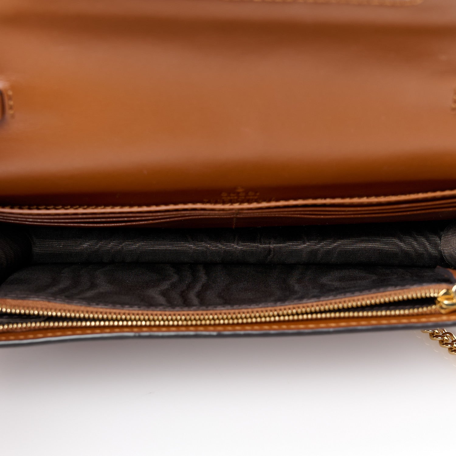 Gucci Calfskin GG Matelasse Chain Wallet Peanut Brown 5 of 11