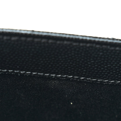 Saint Laurent Grain De Poudre Textured Mixed Matelasse Triquilt Monogram Clutch Black 11 of 13