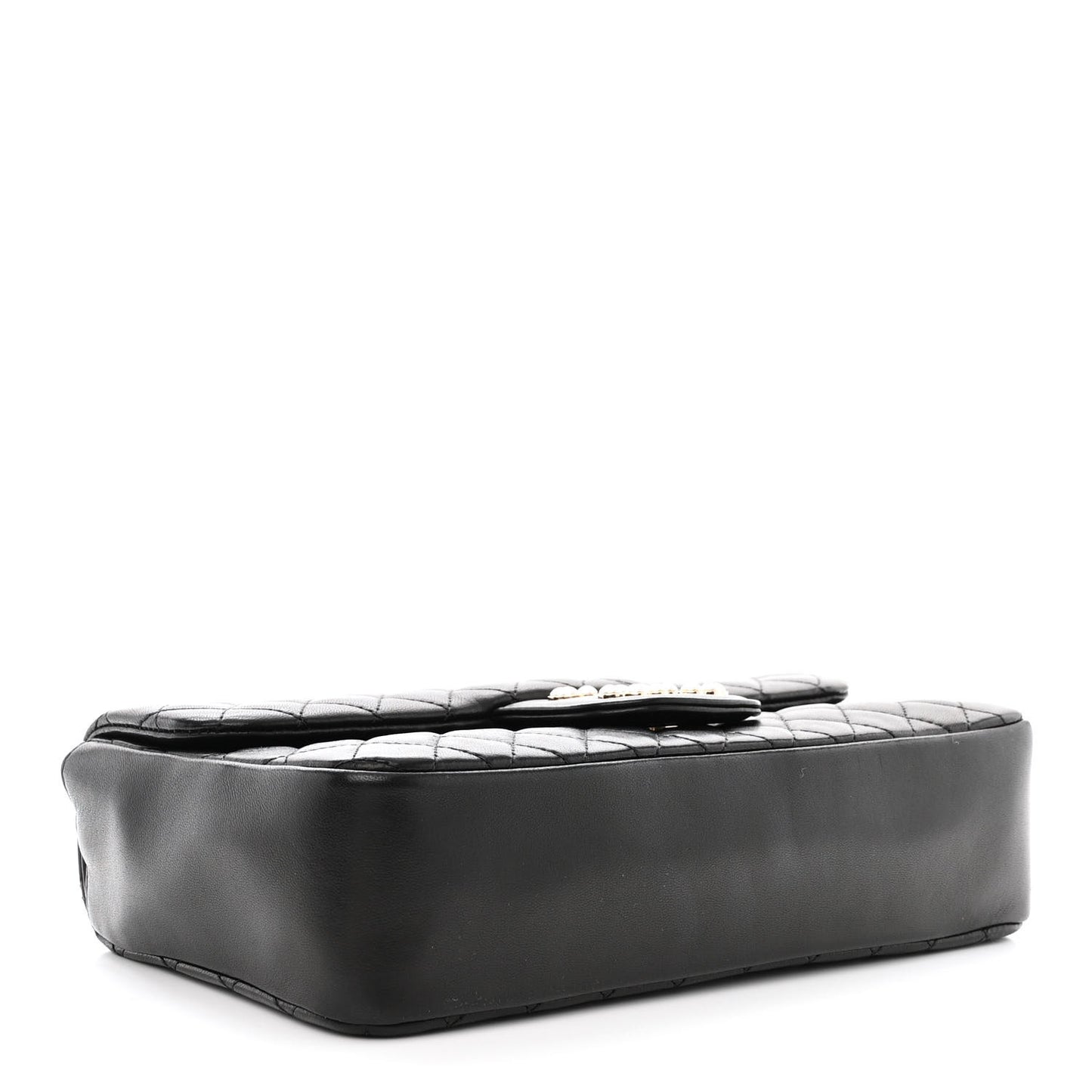 Lambskin Quilted Medium Westminster Pearl Flap Black
