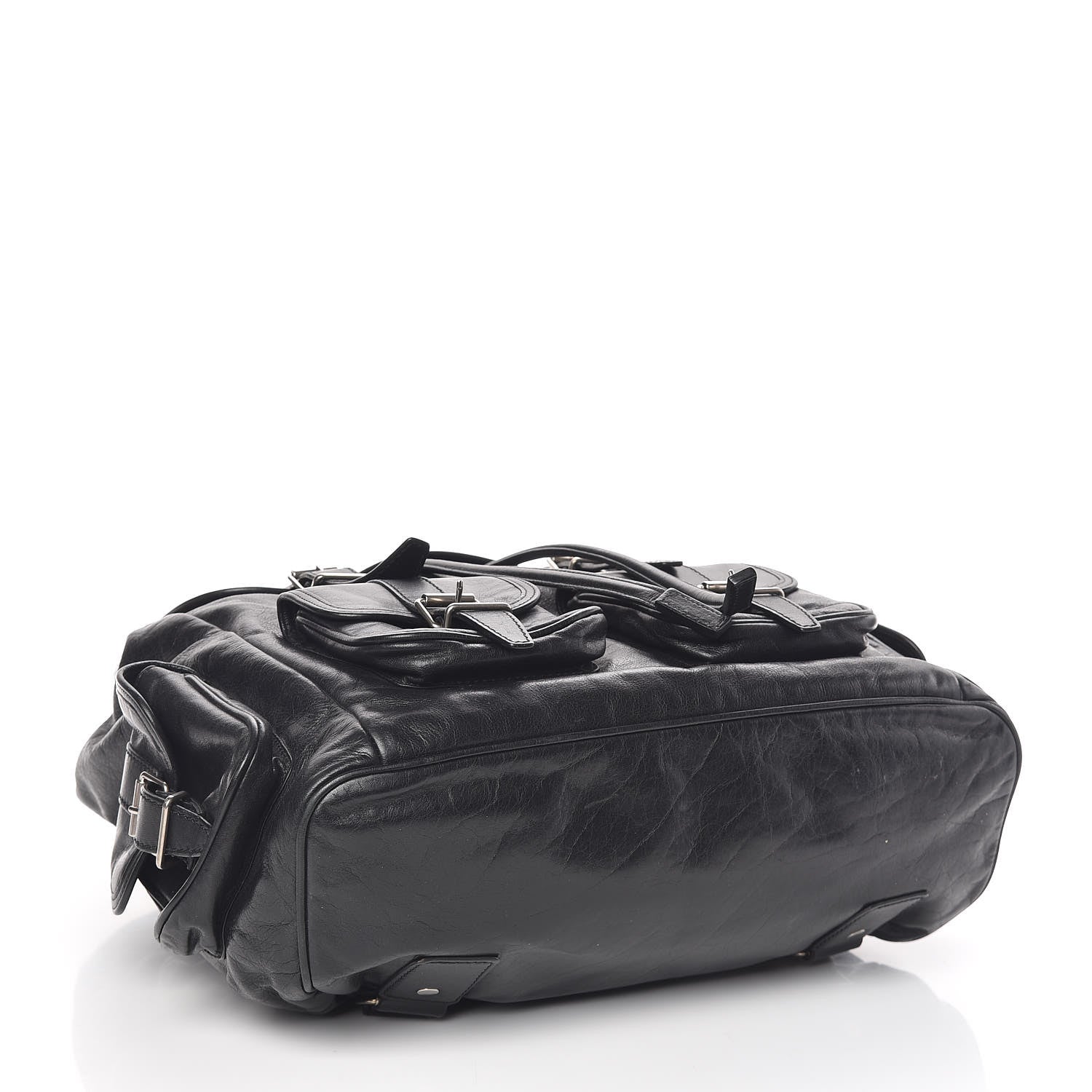 Saint Laurent Smooth Calfskin Roc Sack Backpack Black 4 of 17