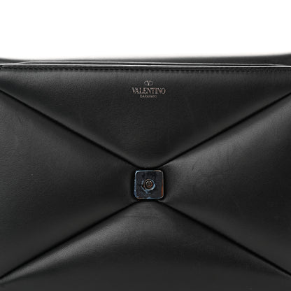 Valentino Garavani VALENTINO GARAVANI Nappa Tonal One Stud Chain Shoulder Bag Black 12 of 15