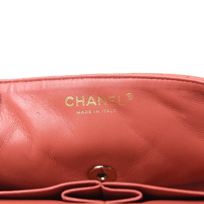 Chanel Lambskin Quilted East West Flap Coral 6 of 11