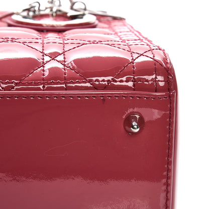 Christian Dior Patent Cannage Medium Lady Dior Dark Pink 13 of 17