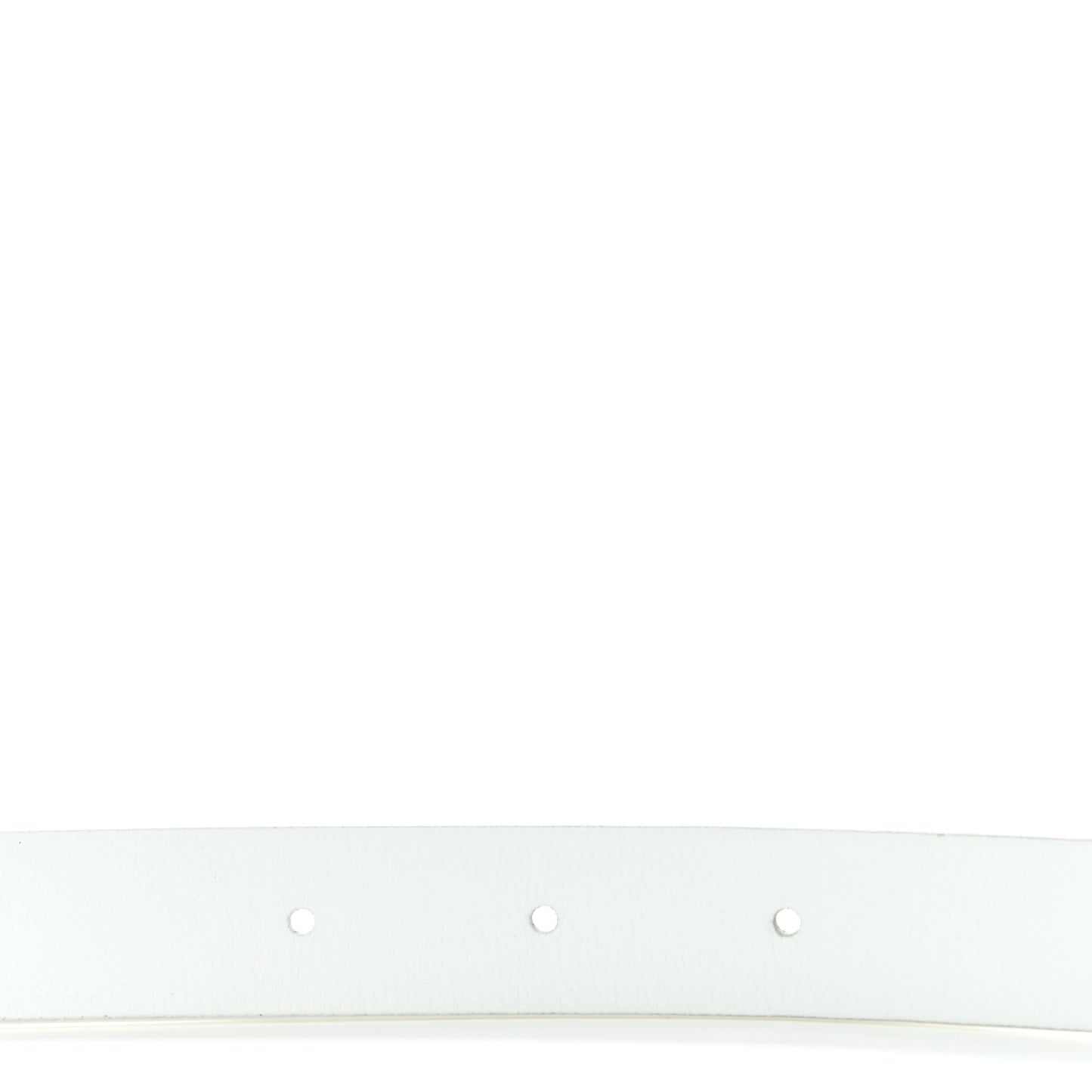 Calfskin Crystal CC Buckle Belt 80 32 White