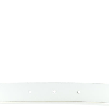 Chanel Calfskin Crystal CC Buckle Belt 80 32 White 6 of 6