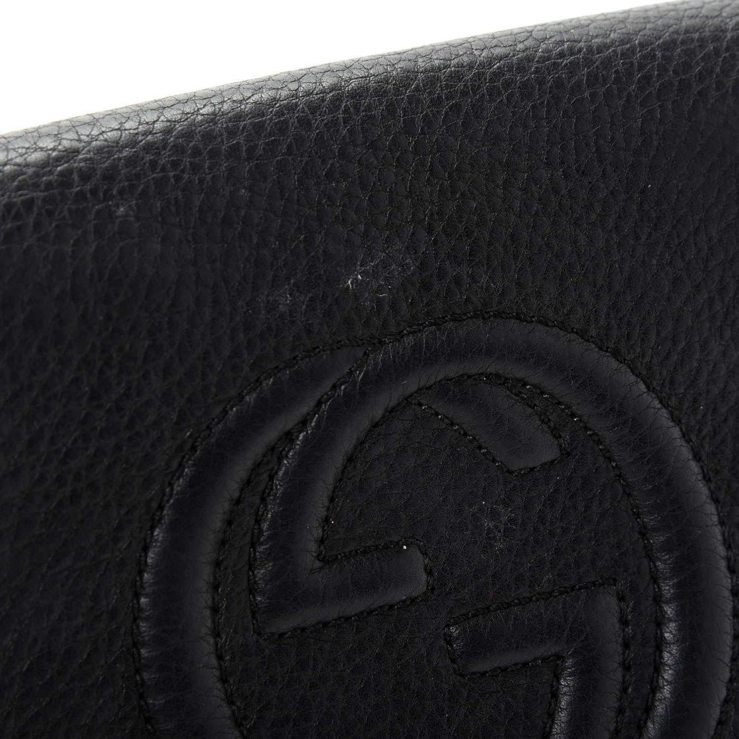 Gucci Pebbled Calfskin Small Soho Flap Crossbody Black 10 of 11