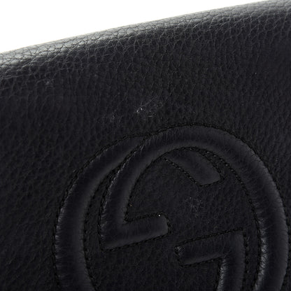 Gucci Pebbled Calfskin Small Soho Flap Crossbody Black 10 of 11