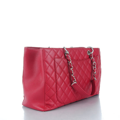 Chanel Caviar Quilted XL Grand Shopping Tote GST Red 3 of 8