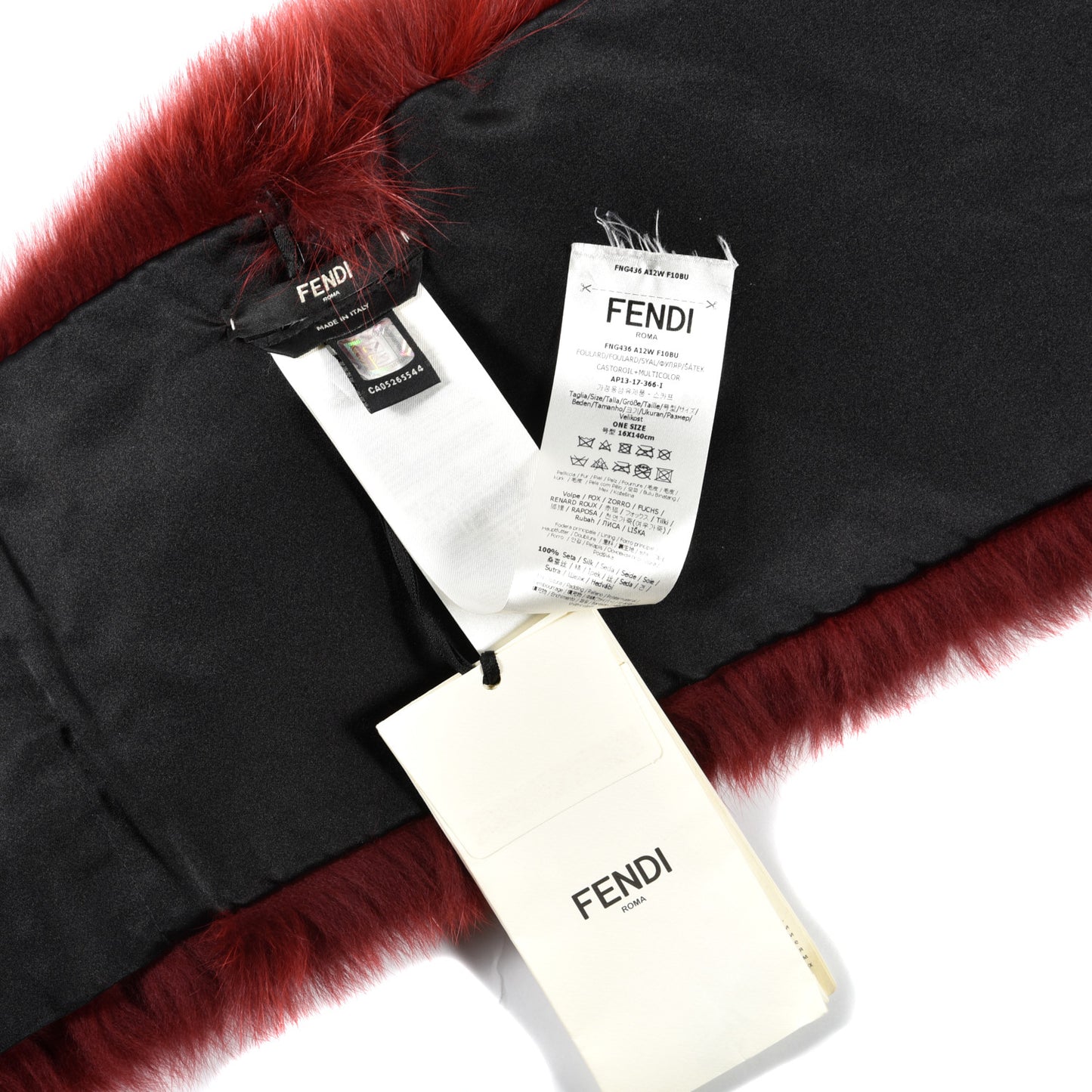 Fox Fur Stole Multicolor