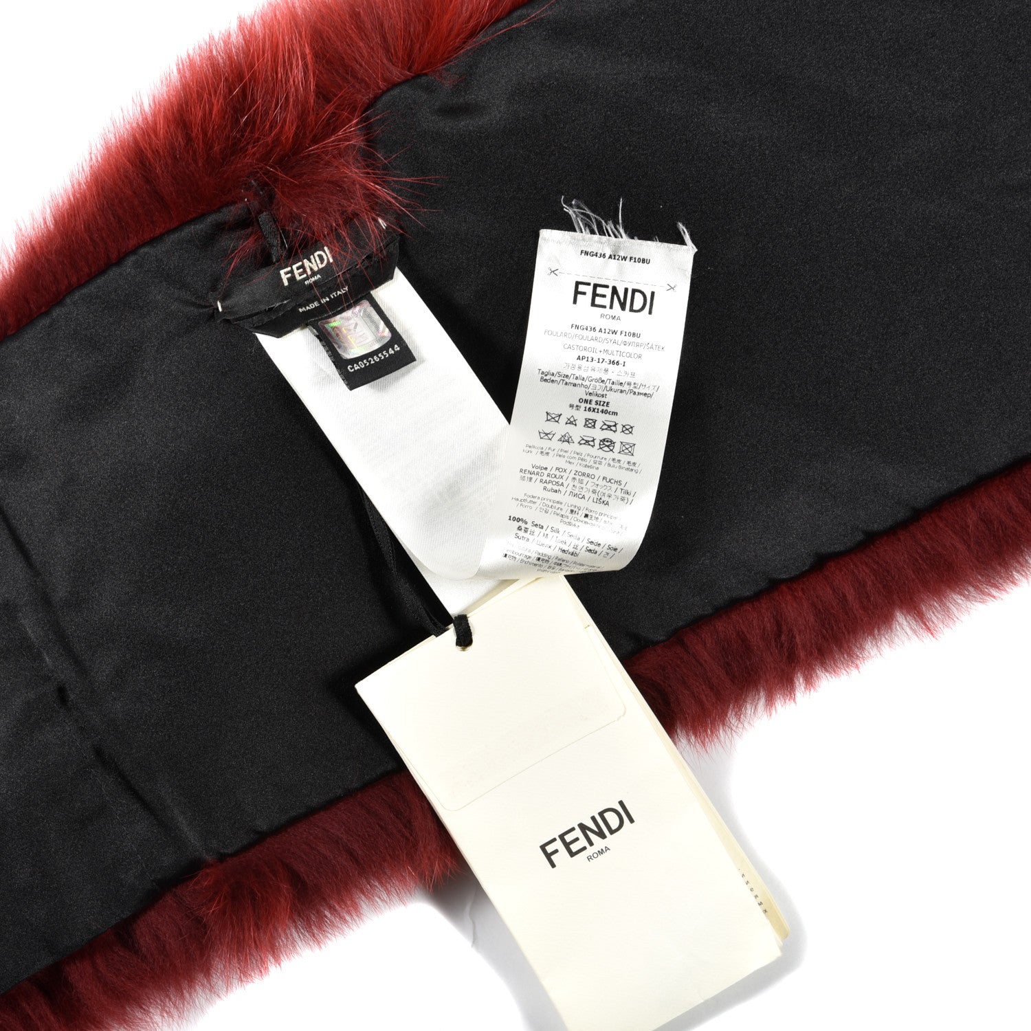 Fendi Fox Fur Stole Multicolor 9 of 9