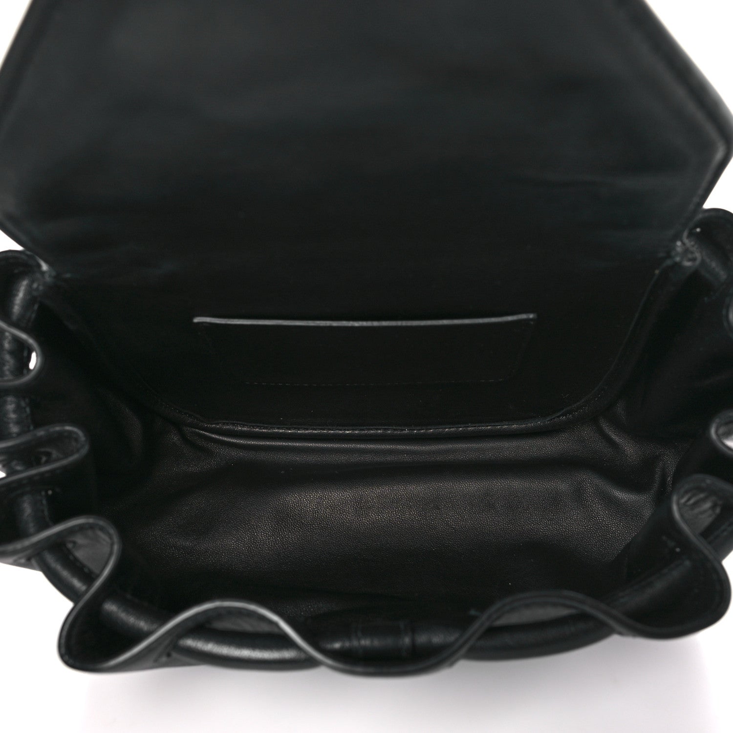 Bottega Veneta Lambskin Small Beak Triangle Flap Shoulder Bag Black 5 of 10