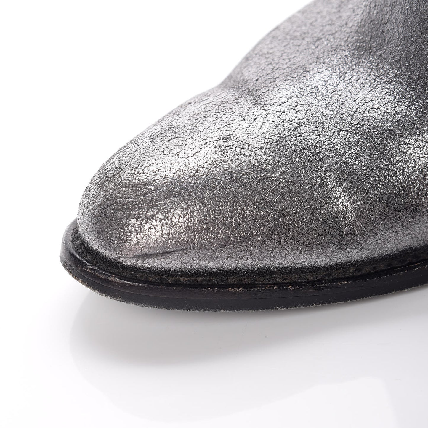 Metallic Suede Curtis Ankle Boots 39 Dark Silver
