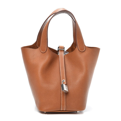 Hermes Taurillon Clemence Picotin Lock 18 PM Gold 1 of 9